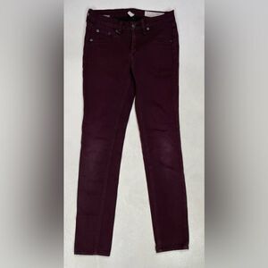 Rag & Bone Legging Jeans Women Size 24 Maroon Red W1503O163